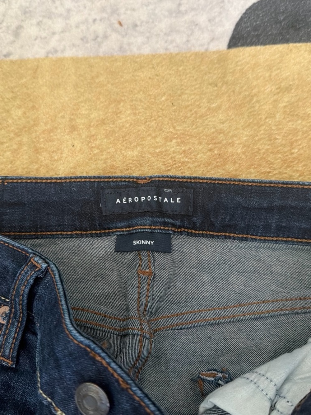 Aeropostale Women's Skinny Jeans - Dark Indigo Blue